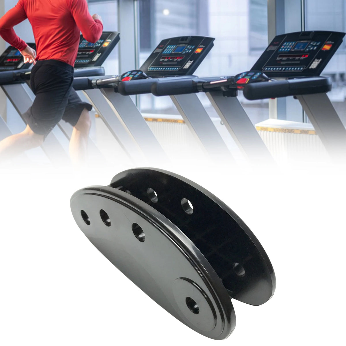tapis course rouleau noir industriel support réglage pente exercice cardiovasculaire mat robuste
