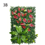panneau végétal artificiel herbe feuilles fleurs moderne décoration extérieur opacité vert maison
