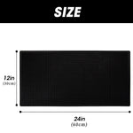 tapis antidérapant caoutchouc protection salon coiffure outils professionnels utilitaires noir texturé points reliefs bordures