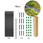 structures tunnel jardinage arceaux support plantes noir vert blanc transparent filets opaques clips verts