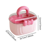 boîte rangement bijoux moderne portable poignée noeud papillon clips cheveux bagues bracelets enfants chambre