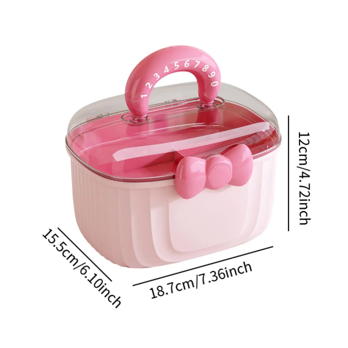 boîte rangement bijoux moderne portable poignée noeud papillon clips cheveux bagues bracelets enfants chambre