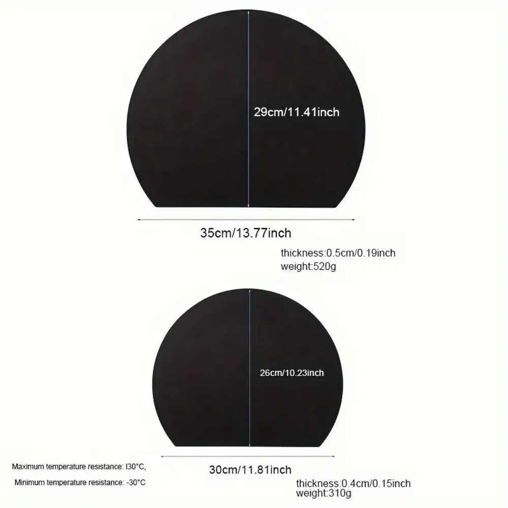 planches découper silicone flexible double face antidérapante noires modernes cuisine