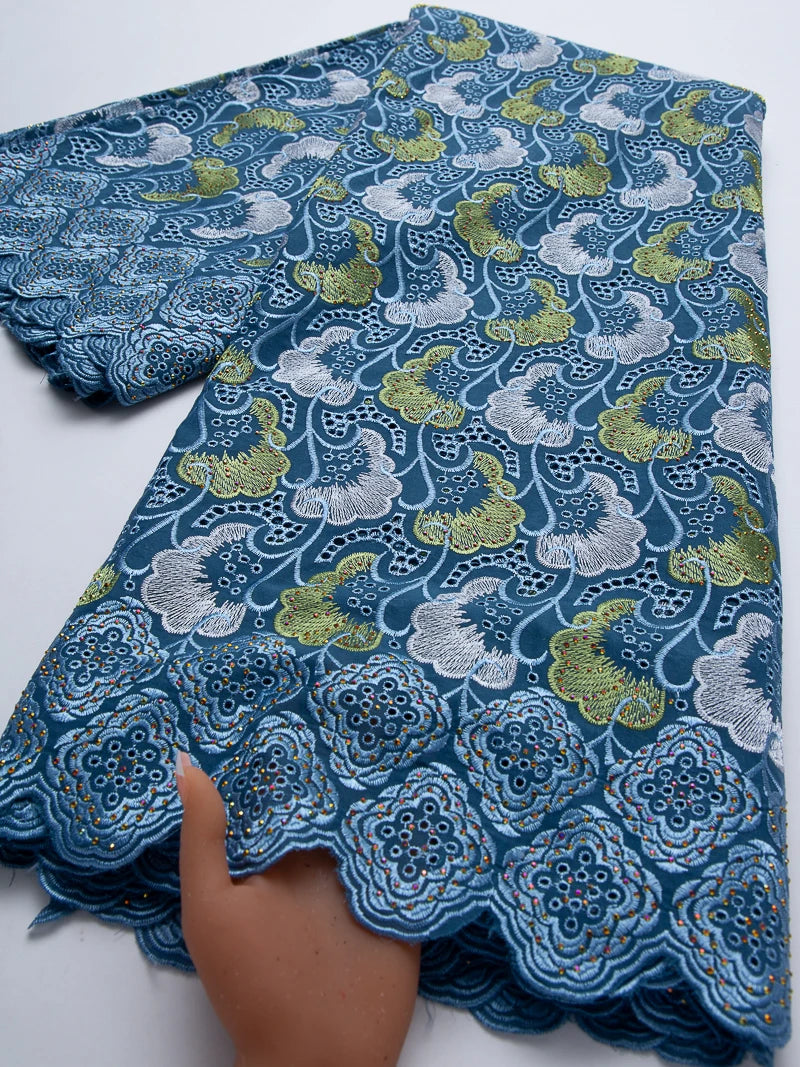 tissu voile dentelle brodée florale rose bleu élégant mariage soirée prom