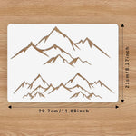 sticker adhésif montagne minimaliste gris marron noir artisanal chambre décoration graphique