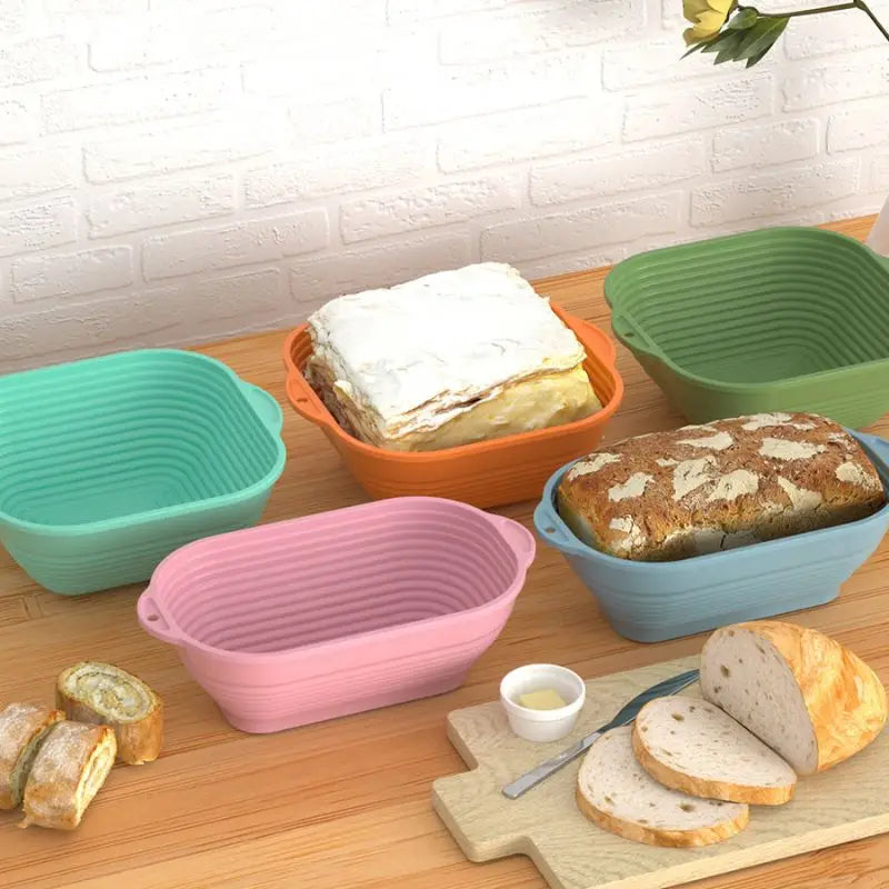 caissettes cuisine silicone couleurs vert clair orange rayures horizontales moderne poignées