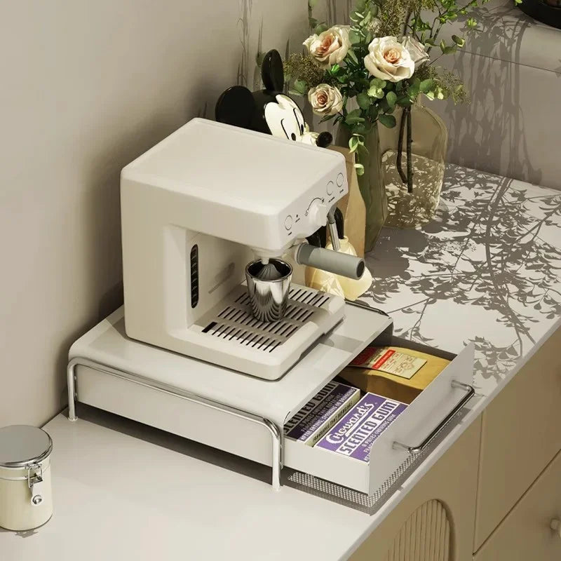 organisateur tiroir rangement vaisselle blanc moderne clips tasses capsules sucre moulu boites pots