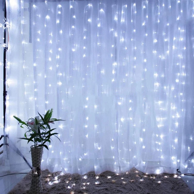 rideau lumineux led blanc chaud blanc froid multicolore points lumineux moderne télécommande câble usb