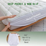 surmatelas blanc doux rayures bambou non slip 21 éponge quatre saisons polyester
