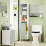 Meuble de salle de bain blanc vert 167x31x30cm portes fermées