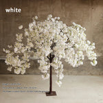 décoration intérieure arbre artificiel cerise fleurs rose blanc champagne naturel élégant mariage anniversaire