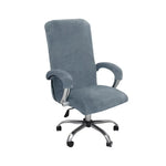 housse chaise velours bleu clair polyester clips métalliques moderne amovible pièces