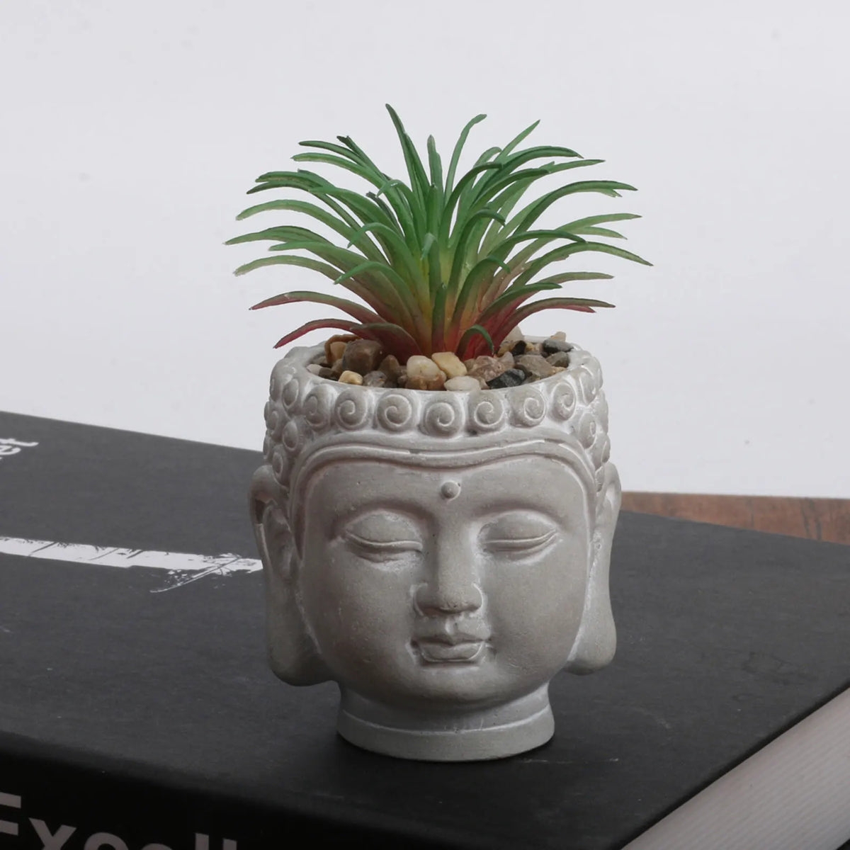 pot fleur résine tête bouddha moderne cache pot intérieur extérieur drainage ornement zen jardin
