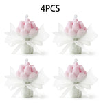 bougie parfumée tulipes relief rouge jaune rose blanc cire soja aromathérapie décoration romantique