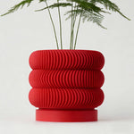 cache pot moderne rayures horizontales plante décoration maison plastique biodégradable écologique