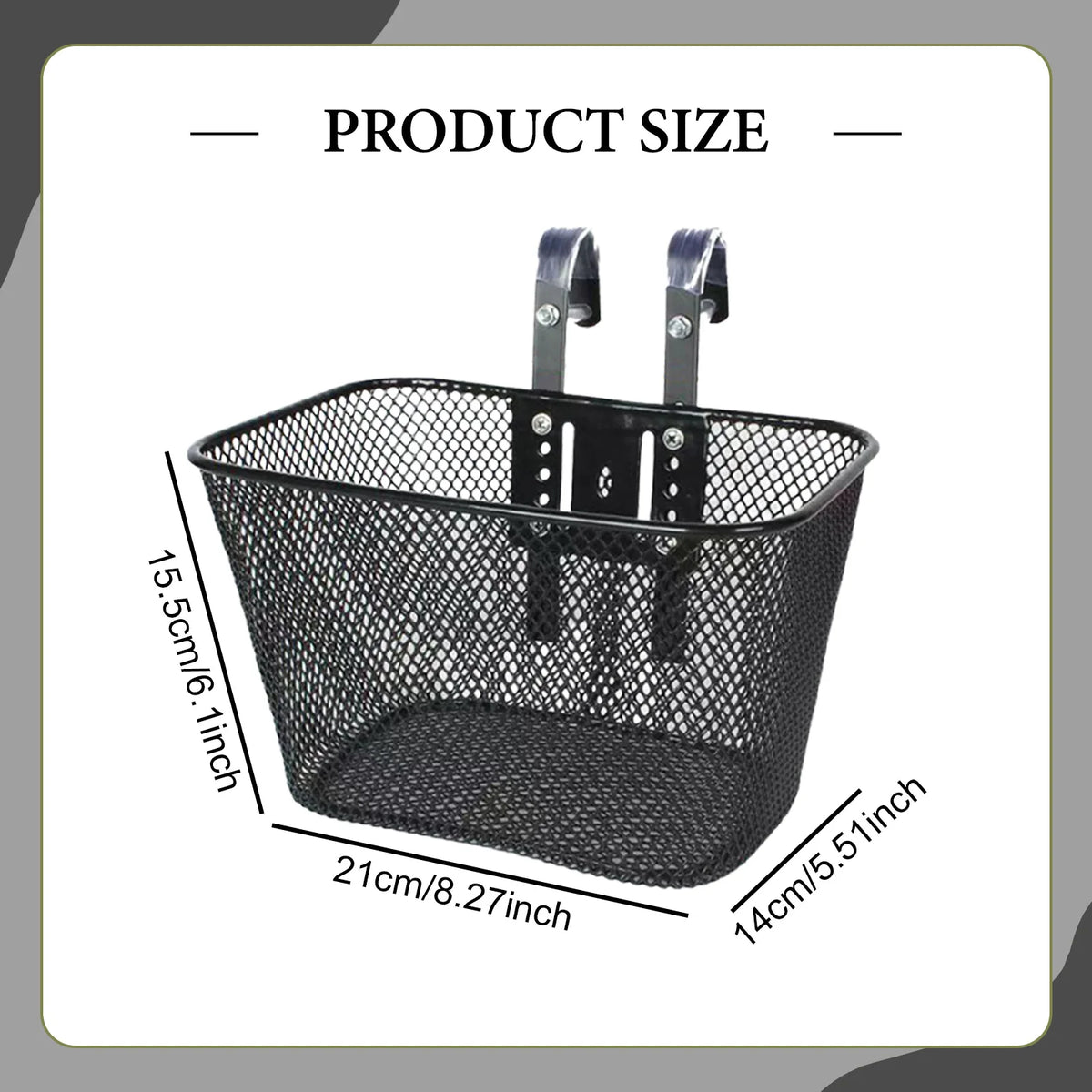 panier vélo avant rangement tissé étanche détachable facile installer traditionnel fixations couleur marron gris