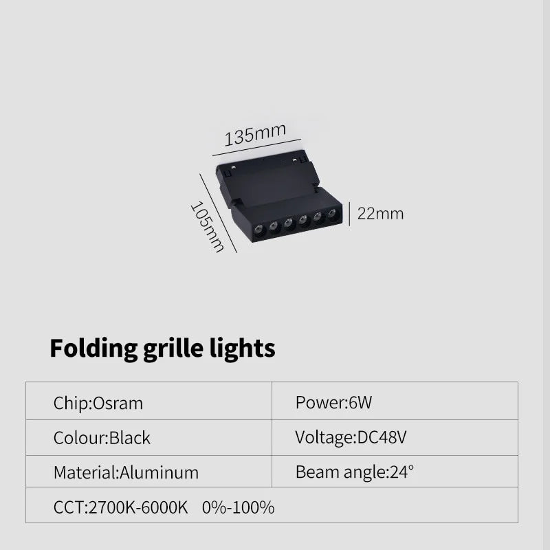 système éclairage led rail moderne noir barres lumineuses spots connecteurs dimmable 48v 220v