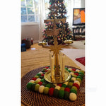 4 bougies décoratives en métal doré pour ensemble de Noël