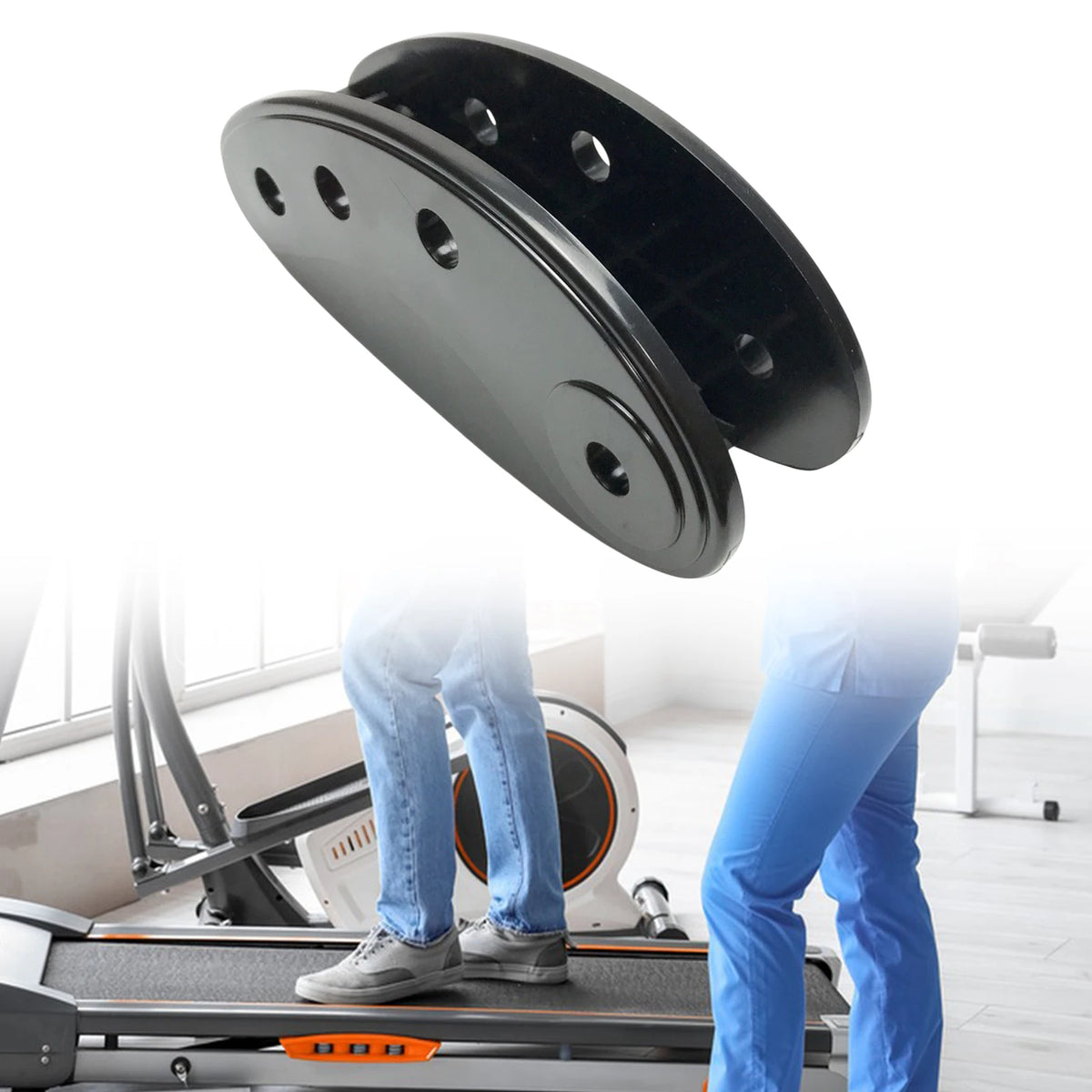tapis course rouleau noir industriel support réglage pente exercice cardiovasculaire mat robuste