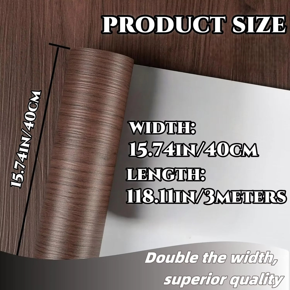 papier peint auto adhésif grain bois moderne beige marron foncé noir blanc rouleau 40cm