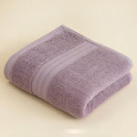 serviettes toilette coton rayées bleu blanc rose pâle absorbantes bain visage salle sport spa
