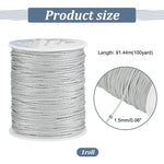 corde nylon noire tissée 100 yards corde blanche lisse utilitaire moderne 1.5mm