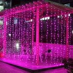 guirlande lumineuse violette 10m 100led ip65 clips moderne scintillement modes vacances