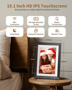 Cadre photo numérique écran tactile 1280x800 32Go Wi Fi résolution haute qualité bois minimalisteécran