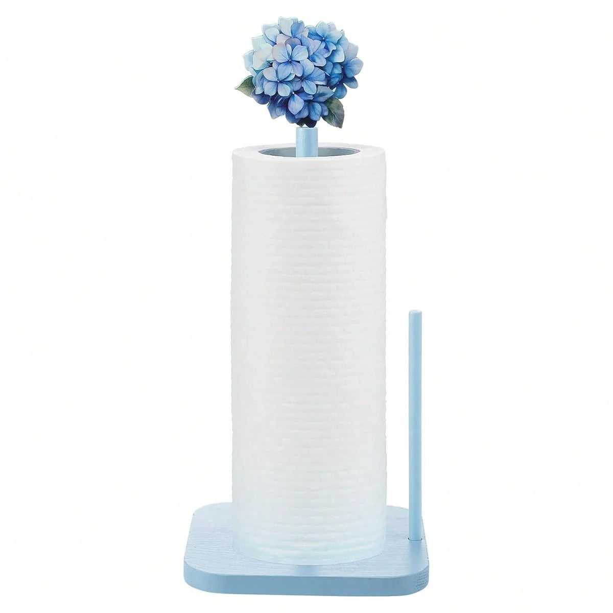 support serviettes papier bois rose moderne nœud clips salle bain cuisine
