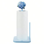 support serviettes papier bois rose moderne nœud clips salle bain cuisine