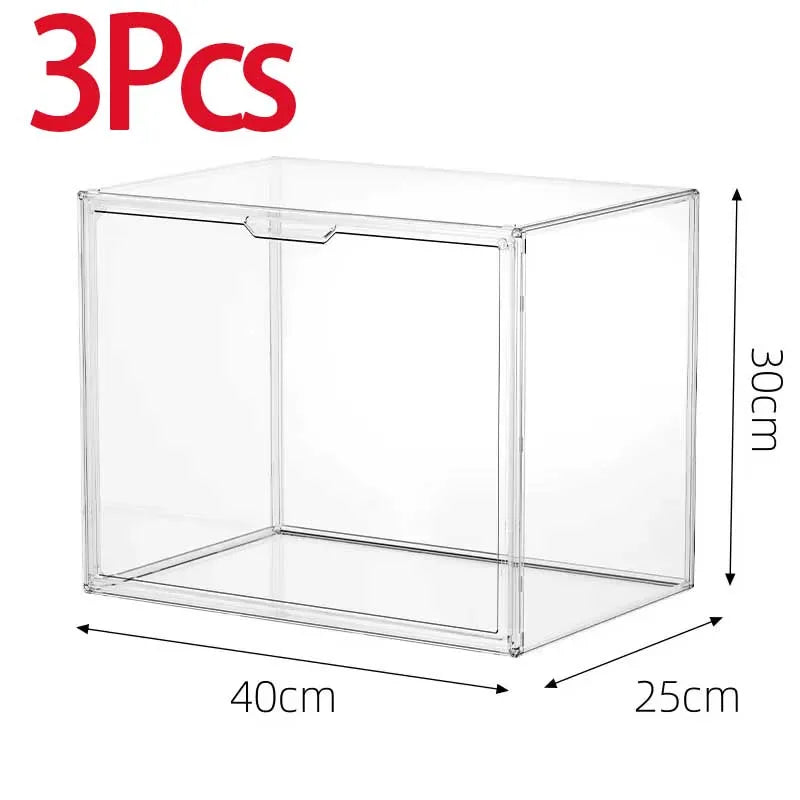 boîtes rangement transparentes modernes minimalistes livres vinyles sacs figurinesXL XXL