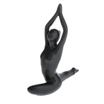 ornements deco moderne figurines yoga noires differentes poses minimaliste sculptural