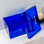 boîtes rangement transparentes géométriques réutilisables poignées minimaliste respectueux environnement pliables