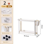 étagère mobile blanche trois plateaux moderne roulettes cuisine porte réfrigérateur
