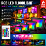 projecteurs led rgb télécommande ip66 étanches moderne clips extérieur intérieurDecorationFestive