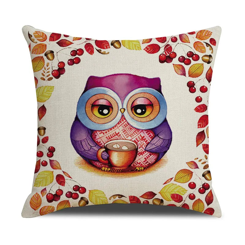 coussin décoratif beige imprimé oiseaux mignons moderne textile maison chambre salon confortable