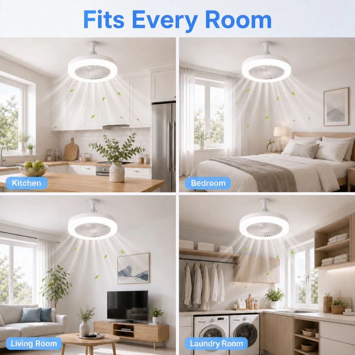 ventilateur plafonnier moderne lampe led blanc télécommande base e27 certification vde ul rohs