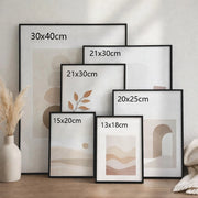 cadre photo moderne minimaliste noir blanc verre plexiglas transparent abstrait mur