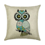 coussin décoratif beige imprimé oiseaux mignons moderne textile maison chambre salon confortable