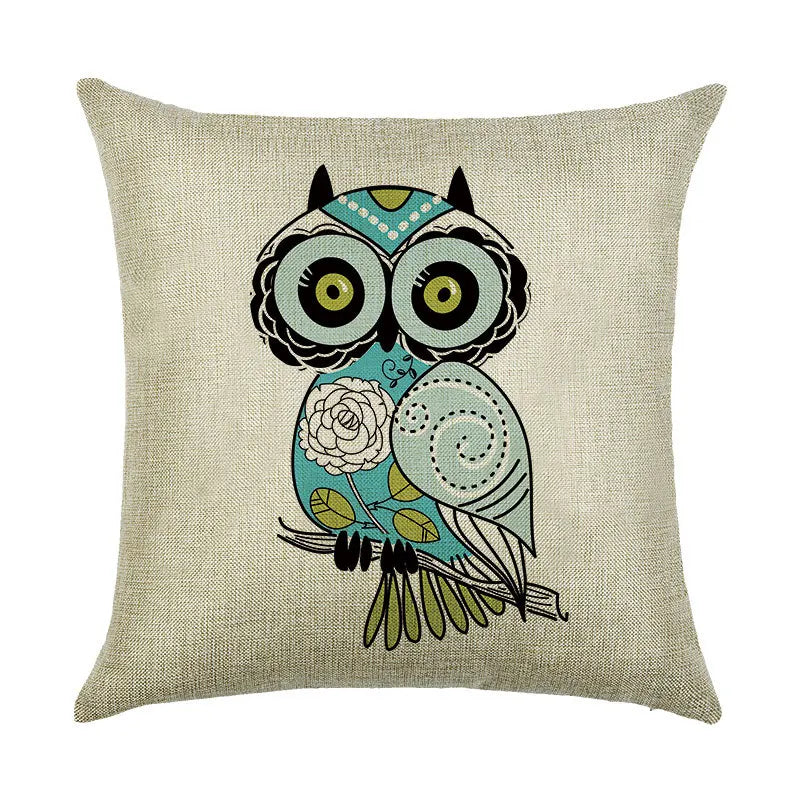 coussin décoratif beige imprimé oiseaux mignons moderne textile maison chambre salon confortable