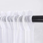 rideaux courts tissu plissé polyester translucides moderne blanc gris noir