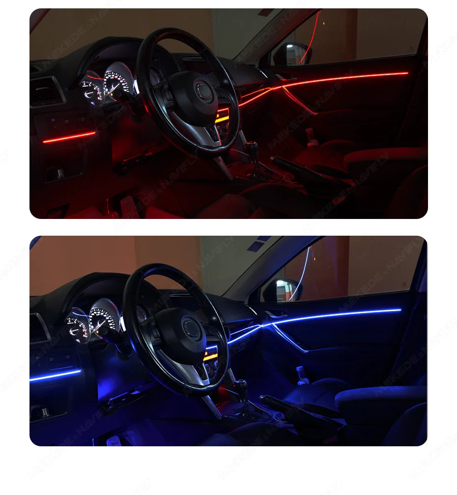 ruban lumineux ambiance intérieure voiture noir moderne 26 modes éclairage dynamique