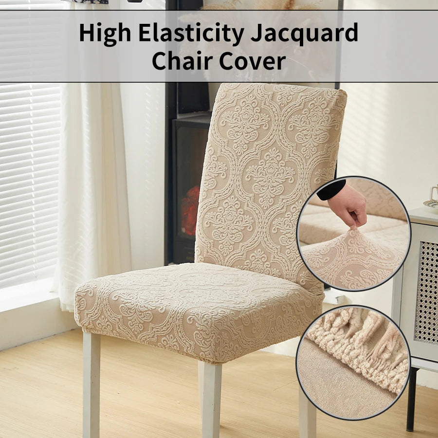 housses chaise polyester spandex brocart floral moderne beige clair extensible qualité supérieure fauteuil mariage