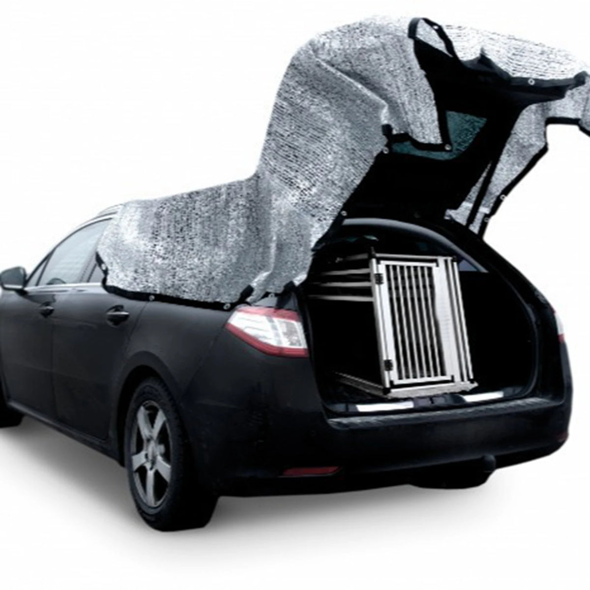 tapis protection voiture gris noir maille fine brillante moderne