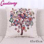 coussin décoratif beige imprimé oiseaux mignons moderne textile maison chambre salon confortable