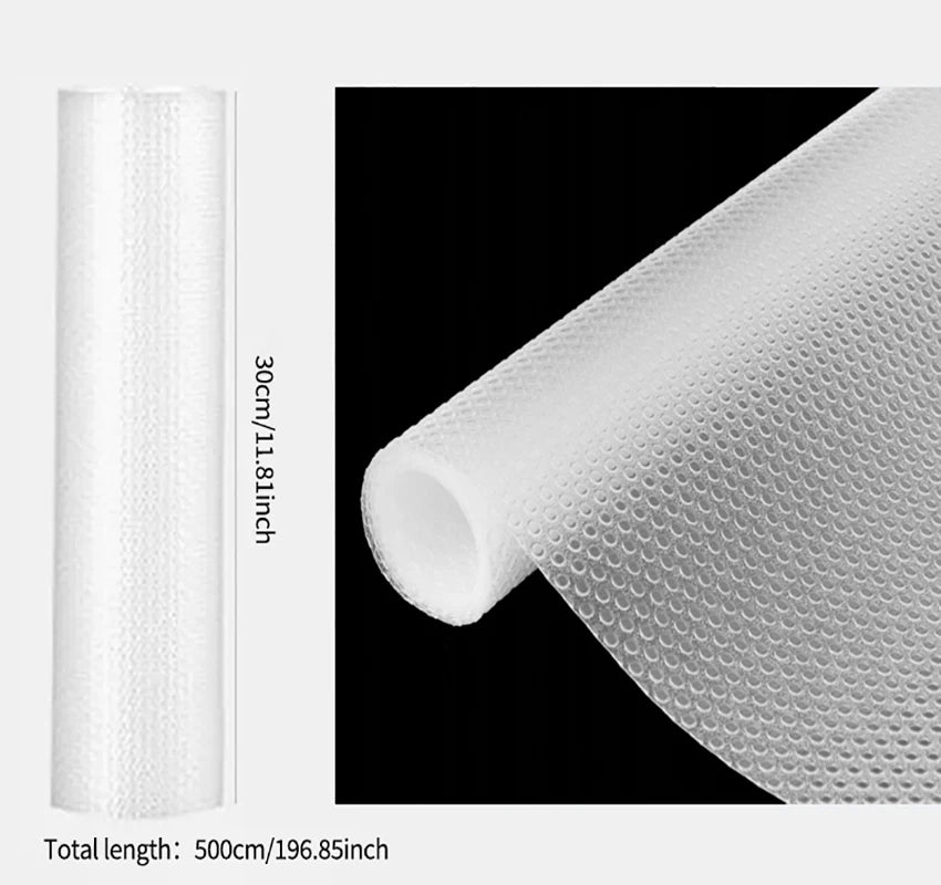 tapis protection meuble moderne adhésif blanc translucide points réguliers respectueux environnement 30x150cm