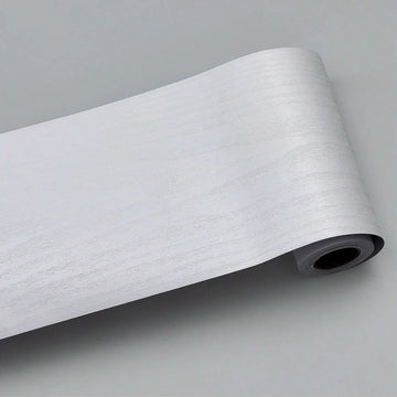 papier peint moderne 5m 10cm adhésif imitation bois blanc opaque chambre salon