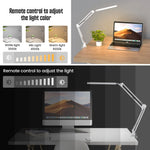 lampe led réglable moderne pince pliable lumière yeux noir argent