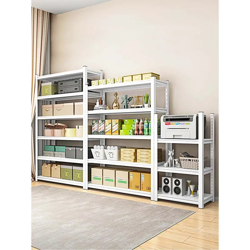 étagère métal noire blanche grande rangement cuisine salle bains meuble stockage solide moderne