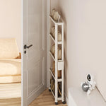 étagère mobile blanche trois plateaux moderne roulettes cuisine porte réfrigérateur